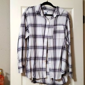 Plaid button down shirt